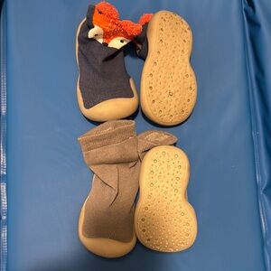 Kids' Fox Design Shoes - Navy and Gray